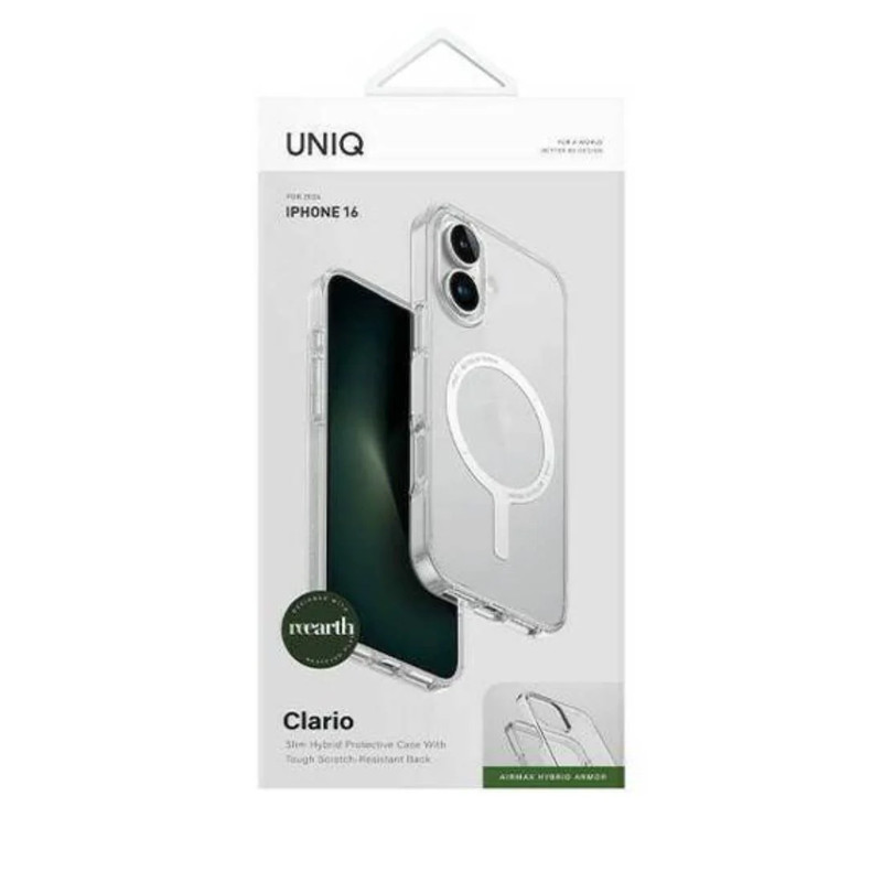 Uniq Clario Iphone 16 Magclick Charging Case Transparent -  Clear - أكسسوار